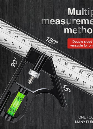 Multi Functional Combination Adjustable Right Angle Ruler and