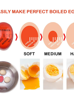 FAIS DU Egg Timer Kitchen Electronic Gadget Color Egg Cooking Changing