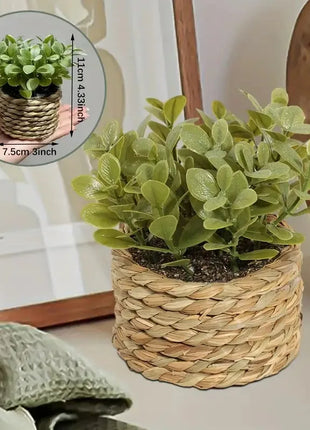 Potted Plant Small Fake Plants Indoor Home Decor Decorative Pot for