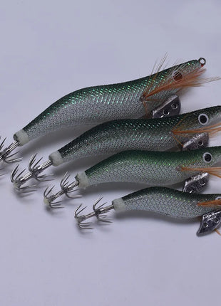 1 pc Luminous wood shrimp squid hook fluorescent fishing bait lure