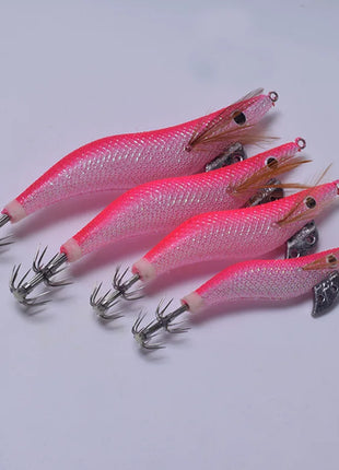 1 pc Luminous wood shrimp squid hook fluorescent fishing bait lure
