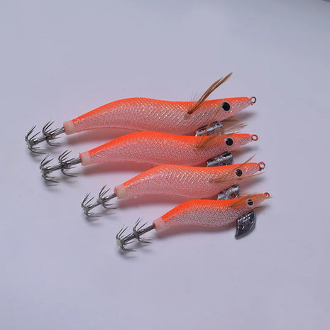 1 pc Luminous wood shrimp squid hook fluorescent fishing bait lure