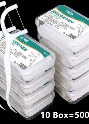 1/2/3/5/10 Box Portable Disposable Dental Floss Plastic Toothpick