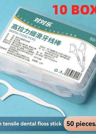 1/2/3/5/10 Box Portable Disposable Dental Floss Plastic Toothpick