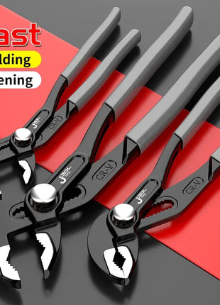 Water Pump Pliers Quick-Release Plumbing Pliers Pipe Wrench Adjustable