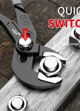 Water Pump Pliers Quick-Release Plumbing Pliers Pipe Wrench Adjustable