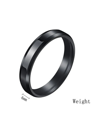 Engraving Letter Name Rings for Women Stainless Steel Jewelry