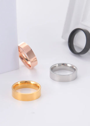 Sipuris Engraved Personalized Name Rings Stainless Steel Custom Simple