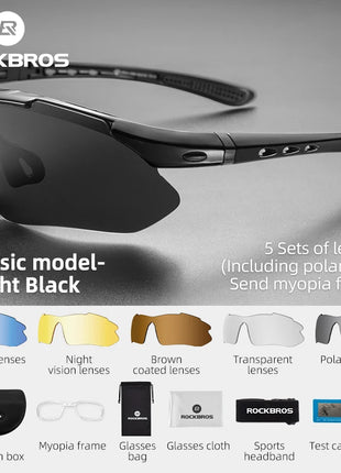 ROCKBROS Cycling Polarized glasses Bike Photochromic Outdoor Sports