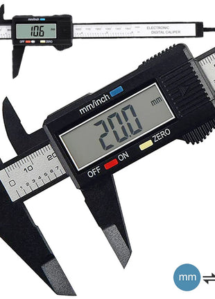 150mm 100mm Electronic Digital Caliper Carbon Fiber Dial Vernier
