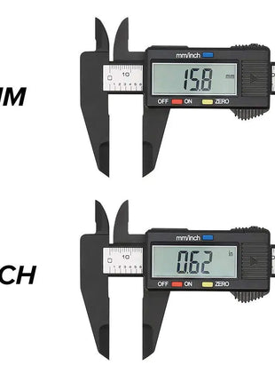 150mm 100mm Electronic Digital Caliper Carbon Fiber Dial Vernier