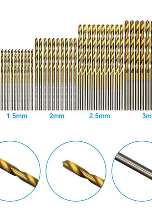 100pc Twist Drill 1-3mm Hand Electric Drill DIY Woodwork Drill