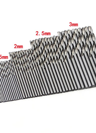100pc twist drill 1-3mm hand electric drill DIY woodwork drill