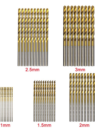 100pc twist drill 1-3mm hand electric drill DIY woodwork drill