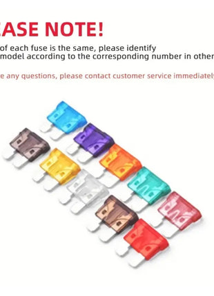 100 Pcs 10 Specifications Automotive Fuse Set 2A 3A 5A 7.5A 10A 15A