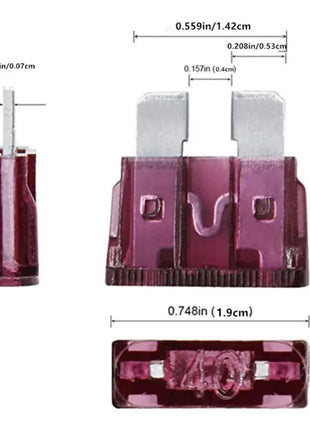 100 Pcs 10 Specifications Automotive Fuse Set 2A 3A 5A 7.5A 10A 15A
