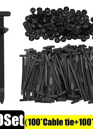 Universal Nylon Cable Tie Buckle Auto Fastener Screw Replacement Clip
