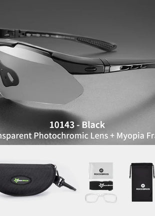 ROCKBROS Photochromic Cycling Glasses Bicycle Outdoor Sports