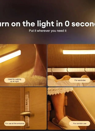 LED Bar Lights Type C Rechargeable Motion Sensor Dimmable Detector