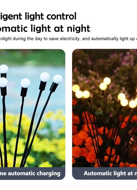 Firefly Garden Solar Lights 8LED 10LED 40LED Outdoor Waterproof RGB