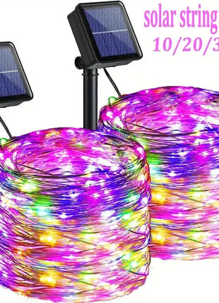 Fairy Lights Solar Garden Lights String Lights with 8 Modes Waterproof