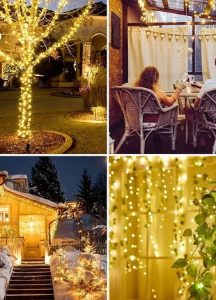 Fairy Lights Solar Garden Lights String Lights with 8 Modes Waterproof