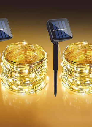 Fairy Lights Solar Garden Lights String Lights with 8 Modes Waterproof