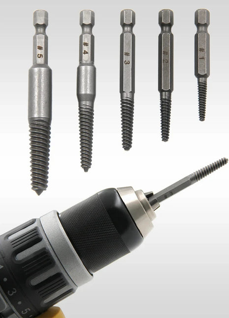 10pc Hexagonal Shank Broken Head Screw Extractor Screw Broken Head