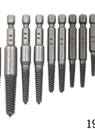 10pc Hexagonal Shank Broken Head Screw Extractor Screw Broken Head