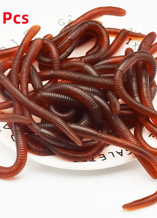10Pcs Simulated Insects Earthworms Soft Rubber Toy Floor Dragons Props