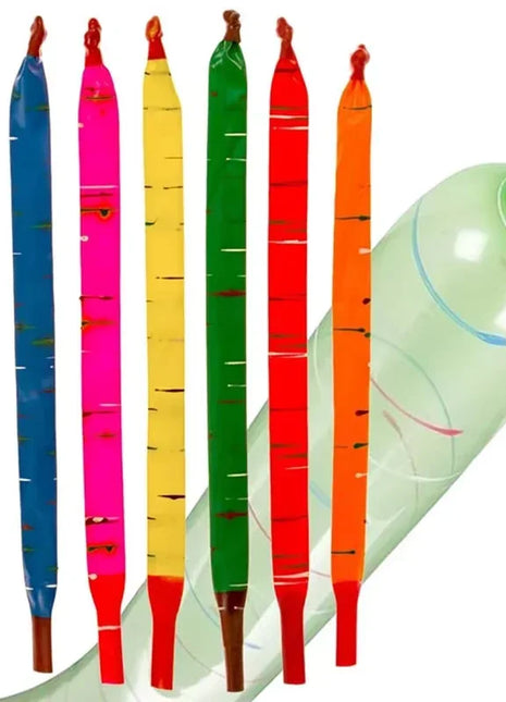 10/20pcs Mixed Color Long Latex Rocket Balloon Flying Squeaking