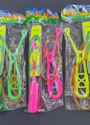 Flying Toys 10Pcs LED Arrow Helicopters + 10Pcs Launchers Glow in Dark