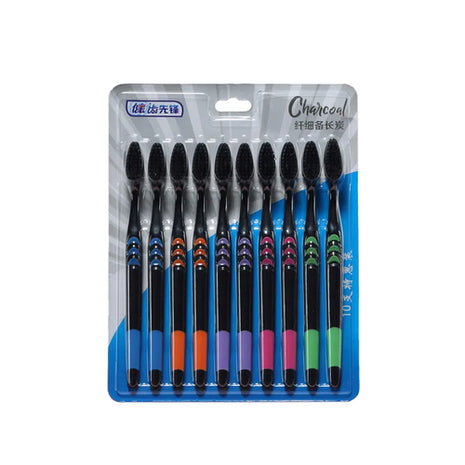Cross Border Jianpai Soft Bristle Toothbrush Adult Bamboo Charcoal
