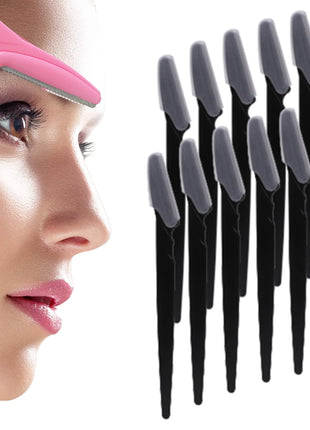10/40Pcs Eyebrow Trimmer Face Blade Shaver Portable Eye Brow Epilation