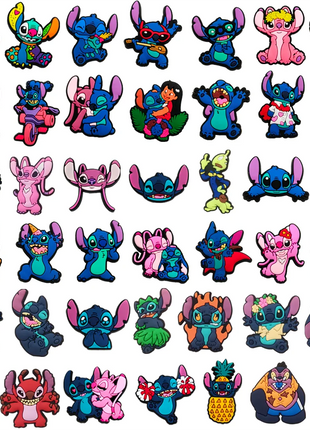 MINISO 42Pcs/Set Disney Stitch Shoe Charms DIY Shoe Buckle Accessories
