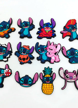 MINISO 42Pcs/Set Disney Stitch Shoe Charms DIY Shoe Buckle Accessories