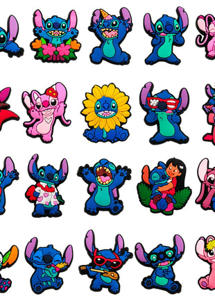 MINISO 42Pcs/Set Disney Stitch Shoe Charms DIY Shoe Buckle Accessories