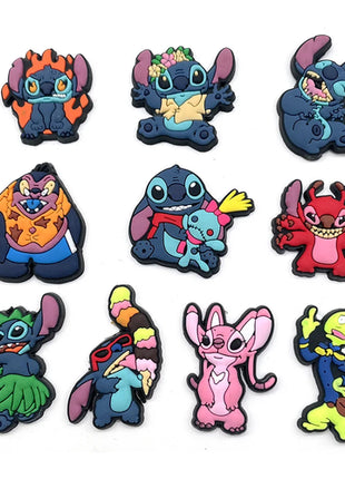 MINISO 42Pcs/Set Disney Stitch Shoe Charms DIY Shoe Buckle Accessories