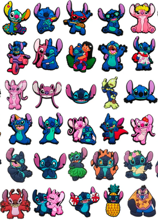 MINISO 42Pcs/Set Disney Stitch Shoe Charms DIY Shoe Buckle Accessories