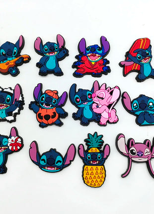 MINISO 42Pcs/Set Disney Stitch Shoe Charms DIY Shoe Buckle Accessories