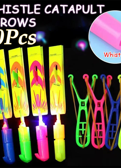 Slingshots Rocket Launcher 10Pcs LED Arrow Helicopters + 10Pcs