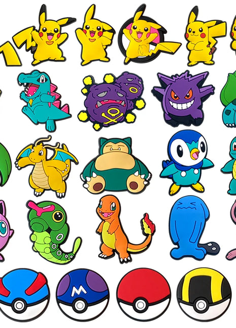 VC Decoration Buckle DinMINISO Pokemon Shoe Charms Posaur Sandals