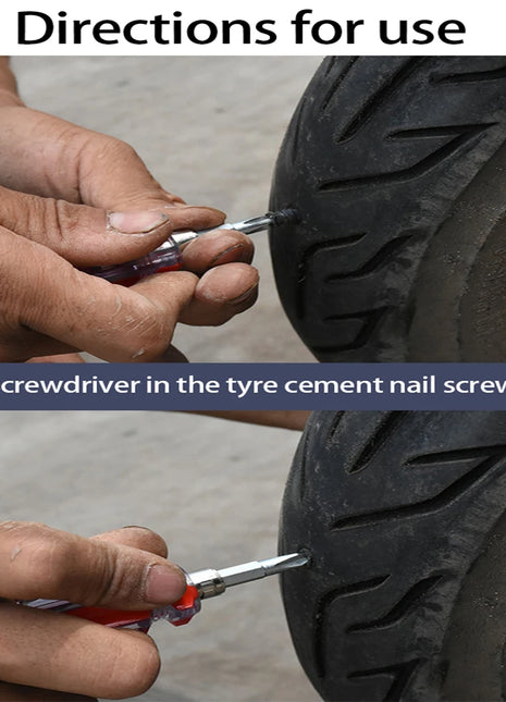 10/30Pcs Car Tyre Repair Rubber Nail Set Universal Car Motorcycle Tyre