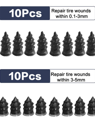 10/30Pcs Car Tyre Repair Rubber Nail Set Universal Car Motorcycle Tyre