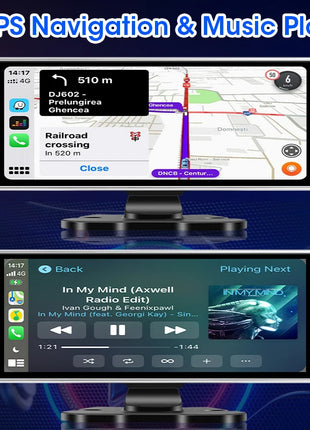 10/11.26 inch Dash Cam 4K Car DVR Wireless Carplay & Android Auto GPS