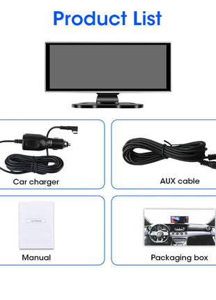 10/11.26 inch Dash Cam 4K Car DVR Wireless Carplay & Android Auto GPS