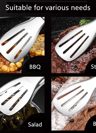 Stainless Steel Food Tongs Barbecue Tongs Meat Salad Steak Food