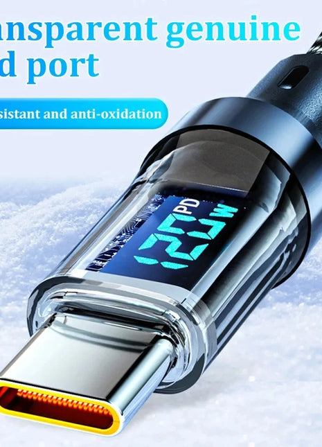 120W PD USB Type C Cable Fast Charging LED Cable For Huawei Honor