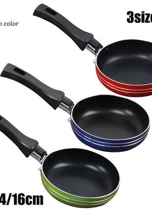 12cm/14cm/16cm Mini Frying Pan Non-Stick Steel Frypan Pot Saucepan