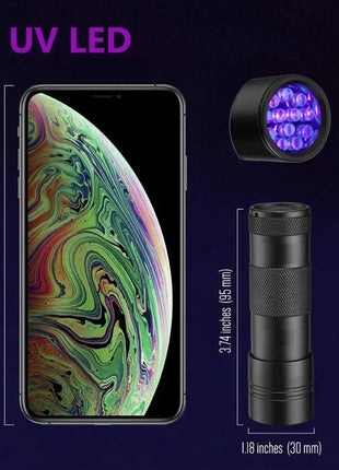 12/21/51 LED Protable UV Flashlight Black Light Ultraviolet Torch